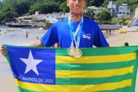 Nadador piauiense conquista dois ouros e se destaca na Copa Brasil de Águas Abertas
