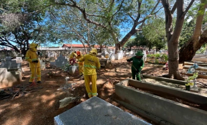 SDU Sudeste reforça limpeza de cemitérios para o Dia das Mães