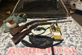 Polícia Ambiental apreende armas e animais silvestres abatidos durante ação em Uruçuí