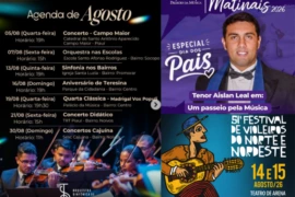 FMC divulga programação cultural de agosto com concertos, festival de violeiros e ações em Teresina