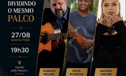 Circuito Musical reúne três artistas piauienses em show gratuito no Dirceu