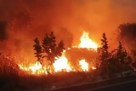 Bombeiros controlam incêndio em vegetação com risco de atingir casa paroquial em São João da Canabrava