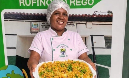Merendeira de escola estadual no Piauí vence concurso nacional com receita de escondidinho de carneiro