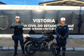 Policia Militar recupera em Teresina moto furtada em São Paulo